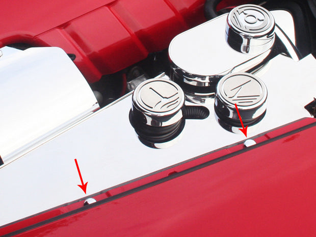 041030 C6 Corvette Chrome Button Kit engine compartment