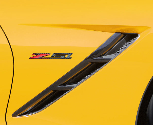 C7 Corvette Z51 Emblems in Carbon Fiber - 6 inch