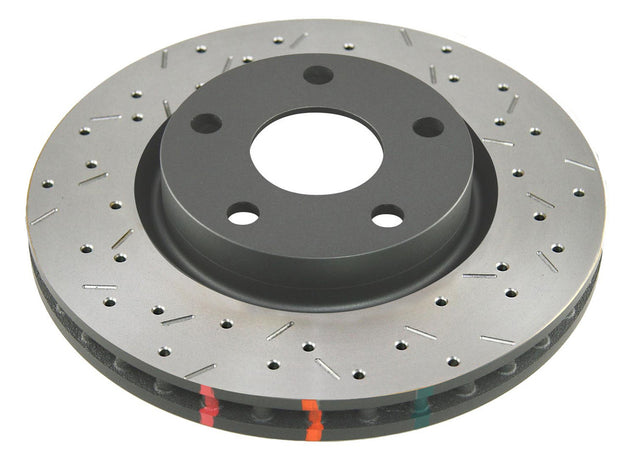 DBA42761BLKXS 400 Series Cross Drilled and Slotted Rear Rotors for the C7 Corvette