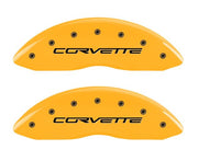 C6 Corvette MGP Caliper Covers - Yellow with Black - Grand Sport
