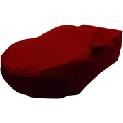 dark red stretch satin sr1 performance car cover