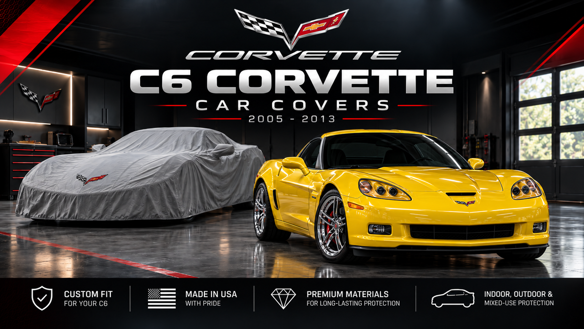 C6 Corvette car cover for 2005-2013 Base, Grand Sport, Z06 and ZR1 indoor and outdoor protection