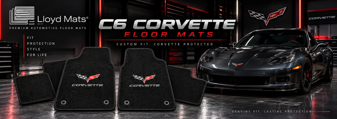 C6 Corvette floor mats by Lloyd Mats for 2005-2013 Coupe, Convertible, Grand Sport, Z06 and ZR1 models