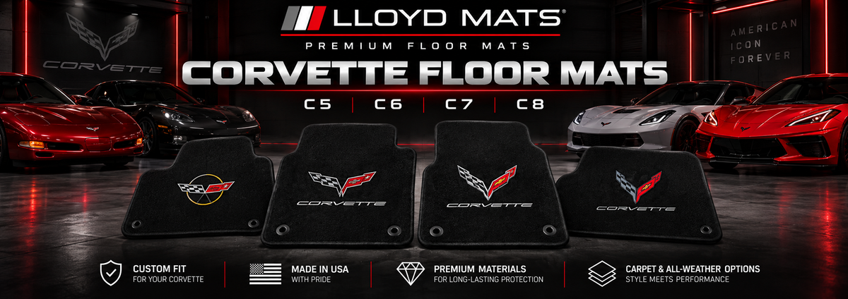 Lloyd Mats Corvette floor mats for C5, C6, C7 and C8 Corvette models