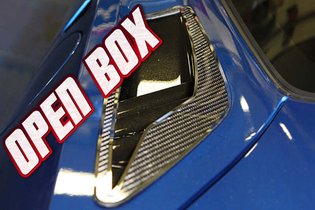 open box 052064 carbon fiber rear vent grilles for the C7 Corvette