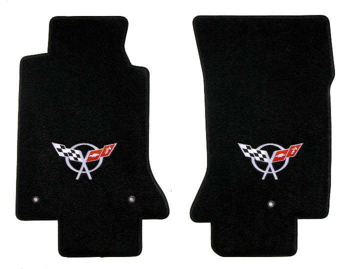 Lloyd Mats Ultimat single logo front floor mats for 2002 C5 Corvette Z06 interior