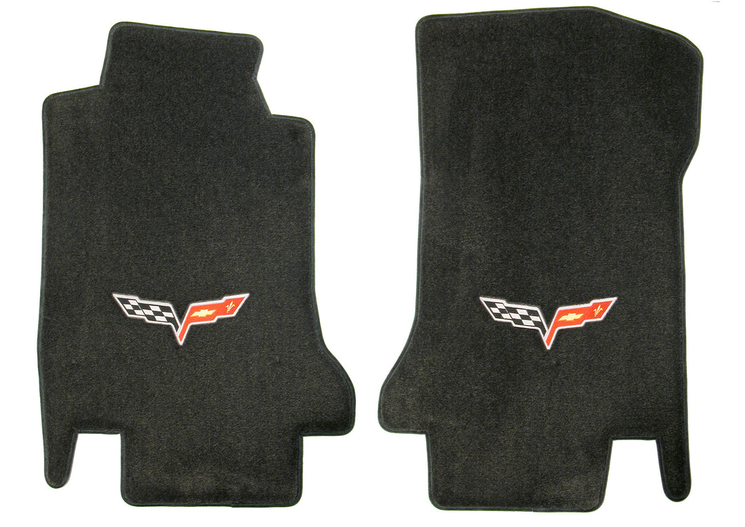 Lloyd Mats Velourtex single logo front floor mats for 2011 C6 Corvette Grand Sport interior