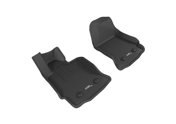 3D MAXpider KAGU black front floor liners for 2014-2019 C7 Corvette