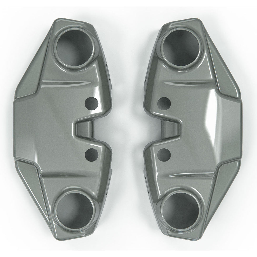 C8 Corvette ACS left and right e-brake caliper covers shown in gray