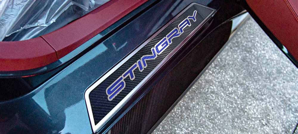 Blue C8 Corvette Stingray Door Sills