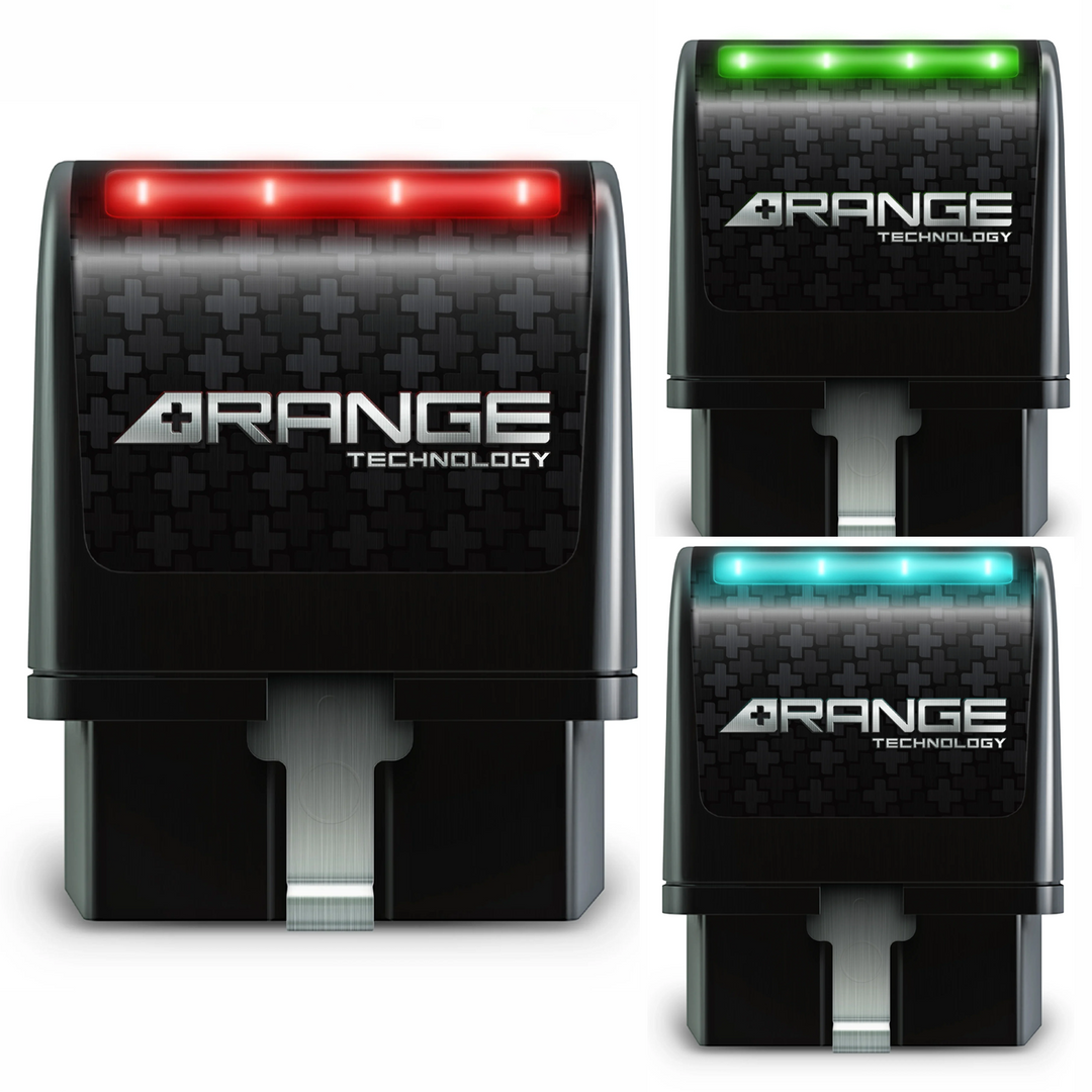 C7 Corvette AFMDFM Disabler plugged into 2014-2019 Stingray OBD-II port, showing LED glow