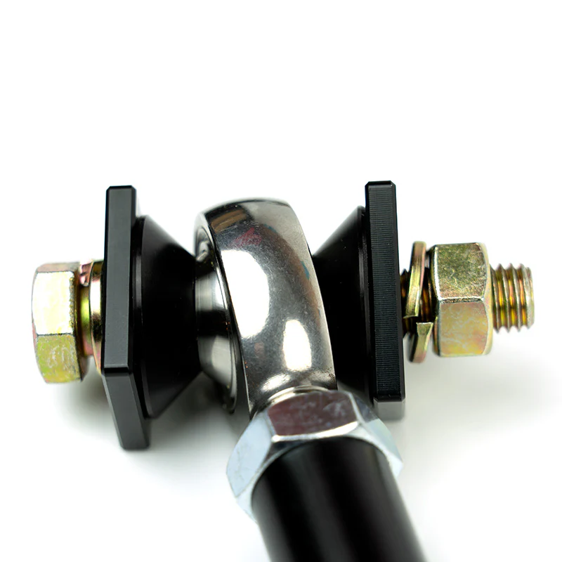 PTFE-lined heim joint connection on AMT Motorsport M80 toe links for 2014–2019 C7 Corvette