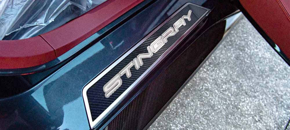White C8 Corvette Stingray Door Sills