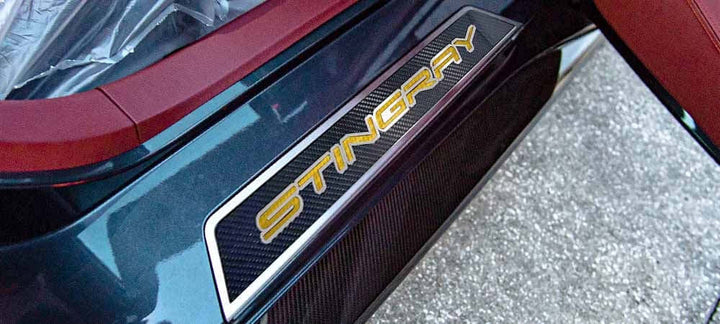 Yellow C8 Corvette Stingray Door Sills