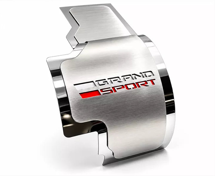 ACC 053171 Grand Sport alternator cover with polished base and brushed stainless top