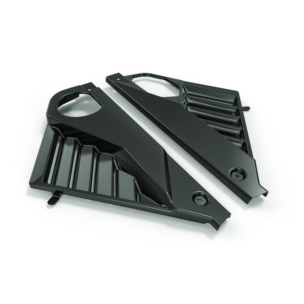 C8 Corvette ACS Composite 50-4-190 Carbon Flash Black louvered panels, angled view