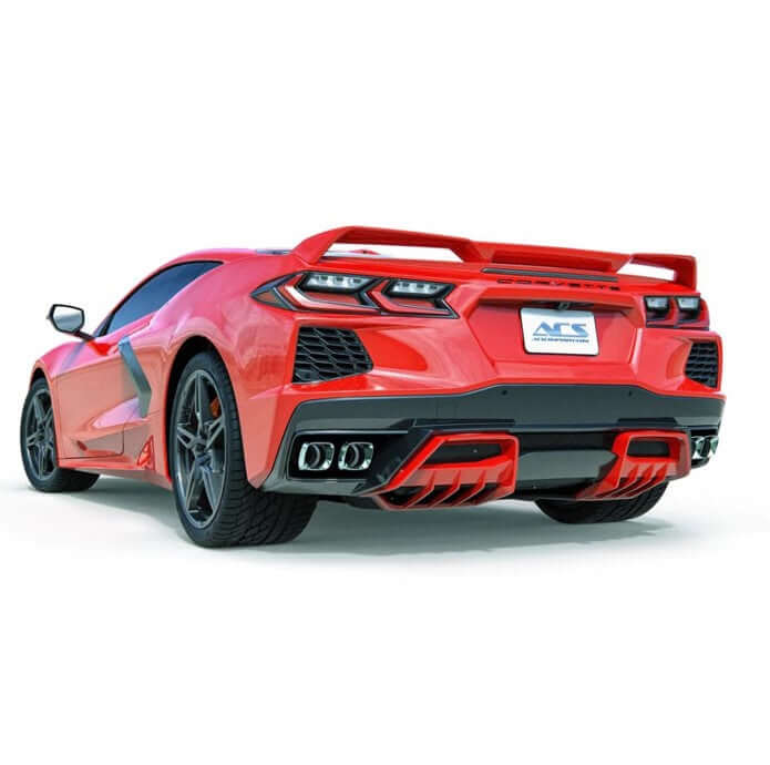 acs composite c8 corvette stinray rear diffuser inserts painted
