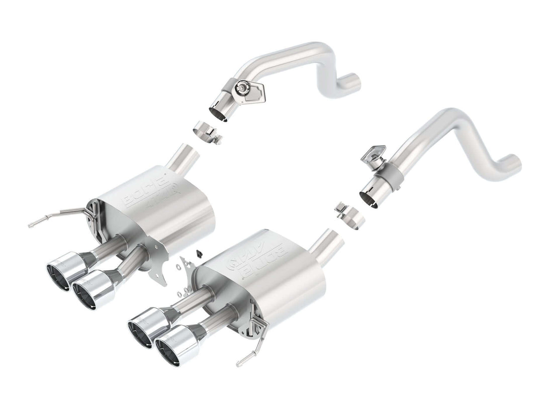 Borla ATAK 11863 axle-back for 2014–2019 C7 Corvette Stingray without NPP, quad center rear exi