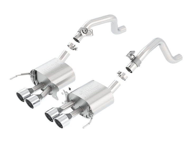 Borla ATAK 11863 axle-back for 2014–2019 C7 Corvette Stingray without NPP, quad center rear exi