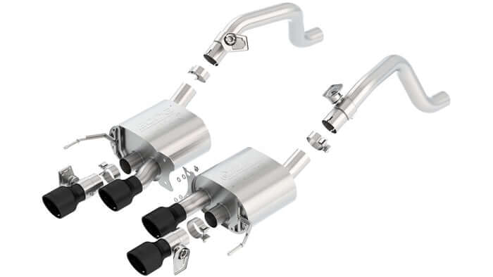 Borla ATAK 11869CB axle-back for 2014–2019 C7 Corvette Stingray without NPP, quad center rear exit