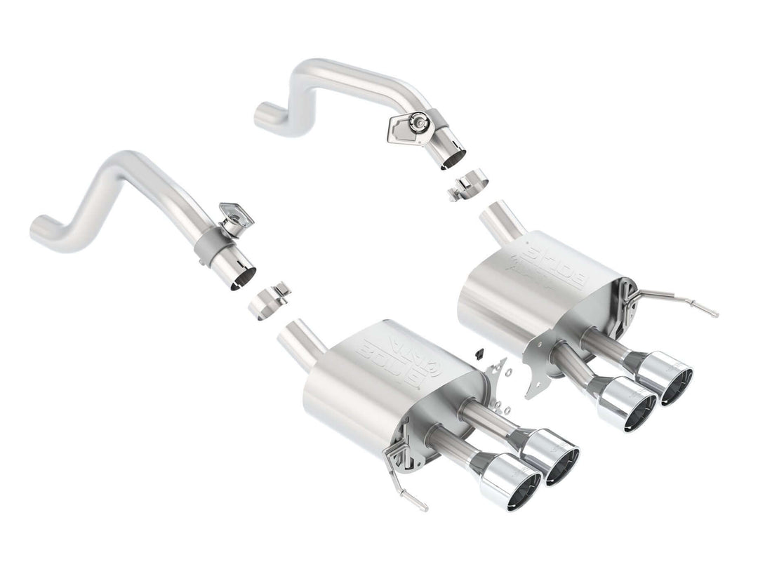 Alt: Borla S-Type 11874 axle-back on C7 Grand Sport automatic with NPP, quad polished tips