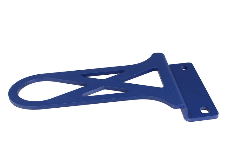 Blue aFe CONTROL PFADT Series front tow hook detail for C5 Corvette