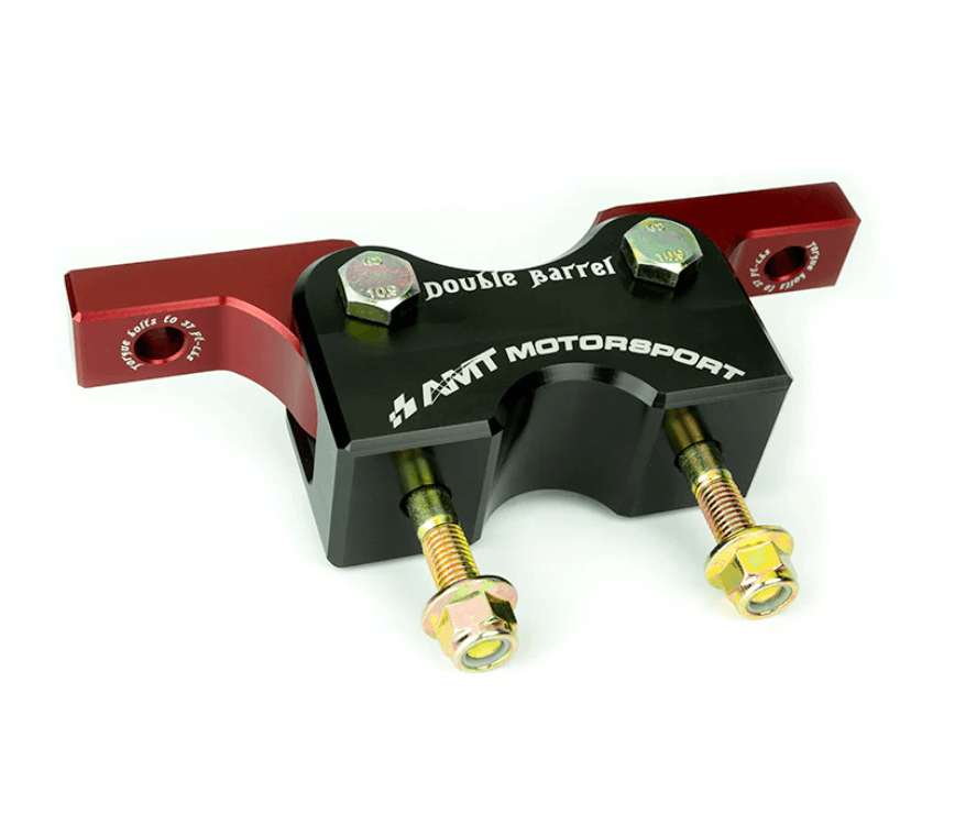 Angled view of AMT Motorsport double barrel differential mount 265032 for 1997 to 2004 C5 Corvette