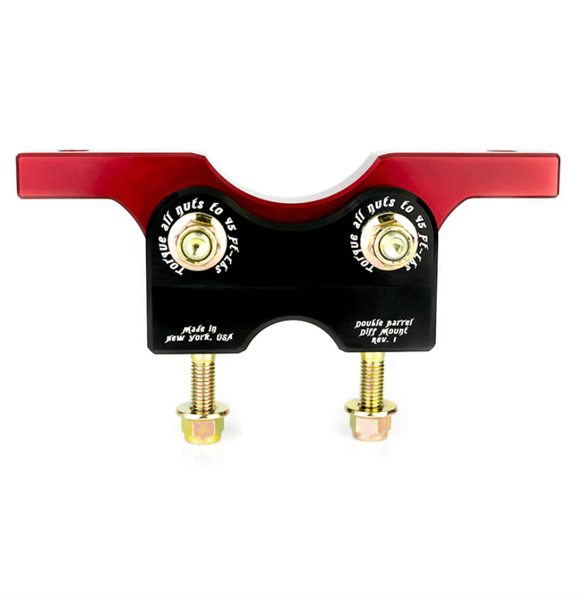 Front view of AMT Motorsport double barrel differential mount 265032 for C5 Corvette