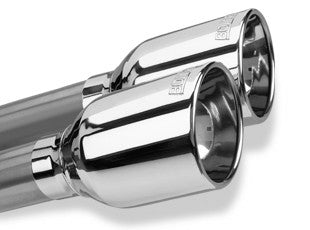 Quad oval rolled angle-cut polished tips on BORLA 140426 for 2003 C5 Corvette.