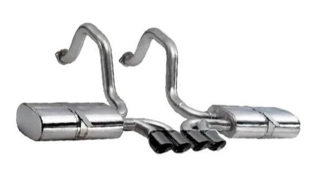 C5 Corvette CORSA Sport axle-back exhaust 14139BLK with black Tigershark tips