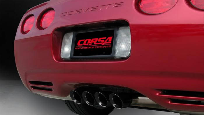 C5 Corvette CORSA Sport black Tigershark exhaust installed