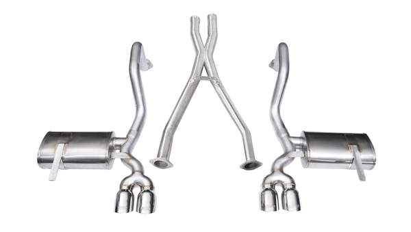 Aggressive CORSA Xtreme cat-back exhaust for C5 Corvette with polished Pro Series tips
