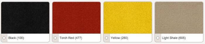 Color options for Lloyd Mats Ultimat single logo front floor mats for 1997 to 2004 C5 Corvette