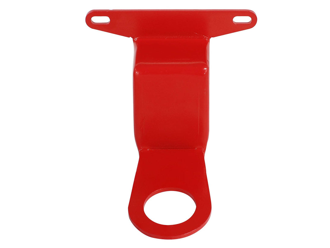Red aFe CONTROL PFADT rear tow hook for C6 Corvette detail view