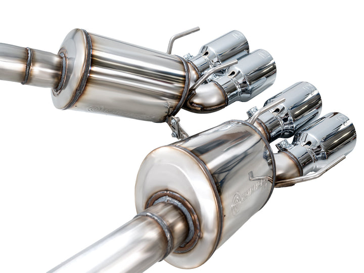 AWE 3015-42606 Touring axle-back rear sections and four Chrome Silver tips for C6 Corvette