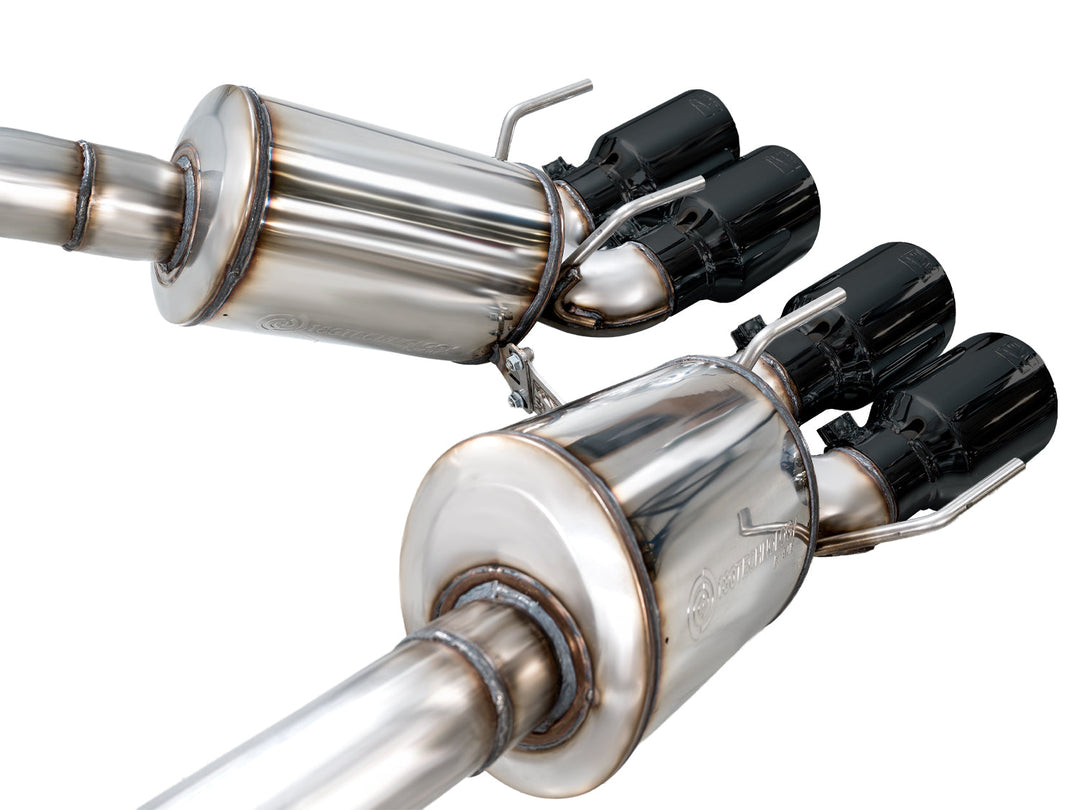 AWE 3015-43606 Touring axle-back rear sections and four Diamond Black tips for C6 Corvette