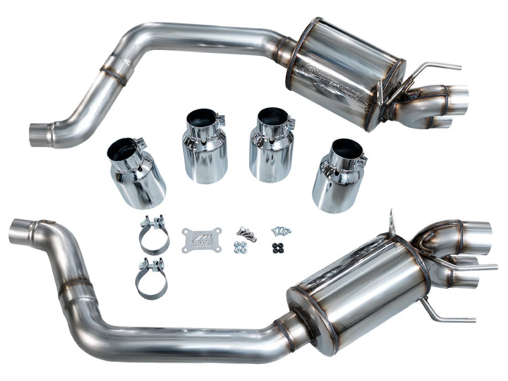 AWE Touring Edition axle-back components with chrome tips for 2009–2013 C6 Corvette LS3