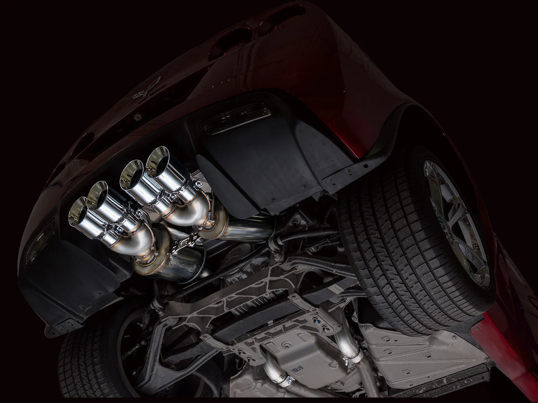 2009-2013 C6 Corvette Base/Grand Sport AWE Touring Edition exhaust installed with chrome silver tips