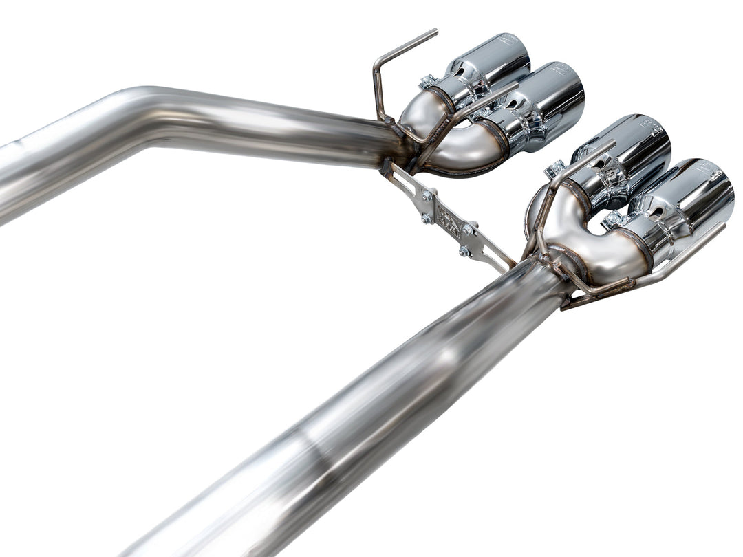 AWE 3020-42660 Track axle-back rear sections and four Chrome Silver tips for C6 Corvette