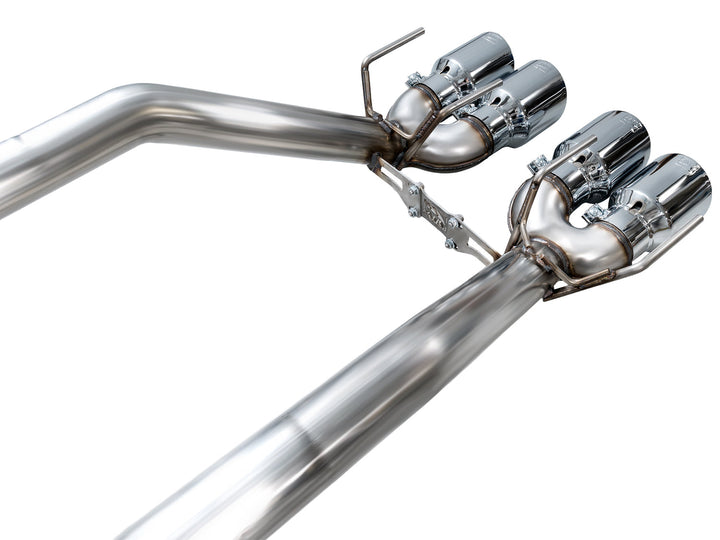 AWE 3020-42662 Track axle-back rear sections and four Chrome Silver tips for C6 Corvette