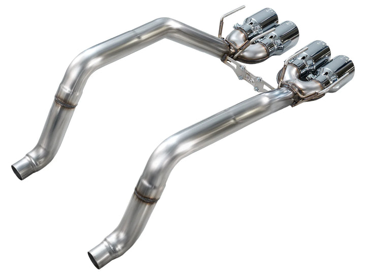 AWE 3020-42662 Track axle-back with Chrome Silver tips for C6 Corvette Base/Grand Sport