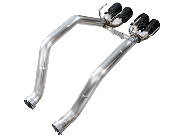 Inlet connection view of AWE 3020-43606 Track axle-back with four Diamond Black tips