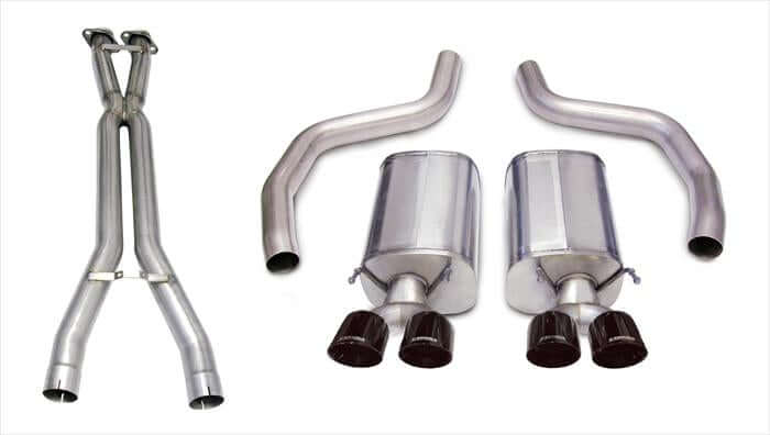 CORSA 14469CB4BLK Sport cat-back exhaust kit for 2005–2008 C6 Corvette LS2