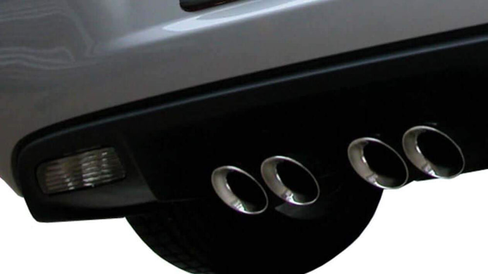 Black 4.5-inch Pro-Series exhaust tips on CORSA 21010BLK for C6 Corvette LS2.