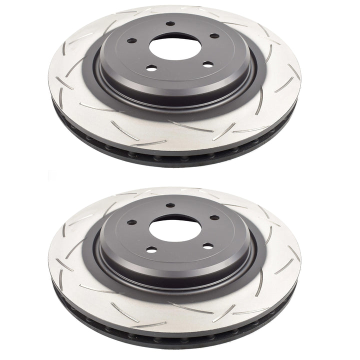 Pair of DBA 4000 Series T3 rear brake rotors for C6 Corvette Base