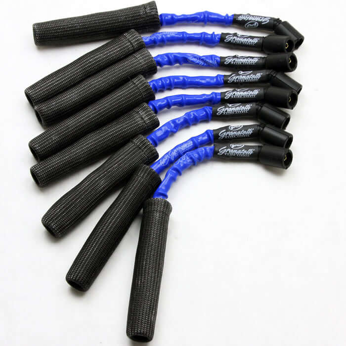 Granatelli high-temp Blue/Black spark plug wires 28-1811HTBLB for C6 Corvette LS2 LS3 LS7 LS9