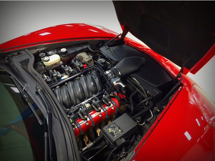 Halltech Killer Bee MF103 intake installed in engine bay of 2011 C6 Corvette Z06 LS7