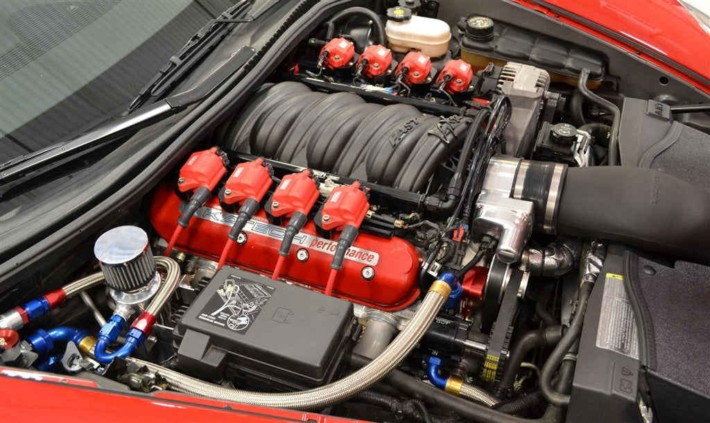Halltech Killer Bee MF108 intake installed on 2008–2013 C6 Corvette LS3 engine bay