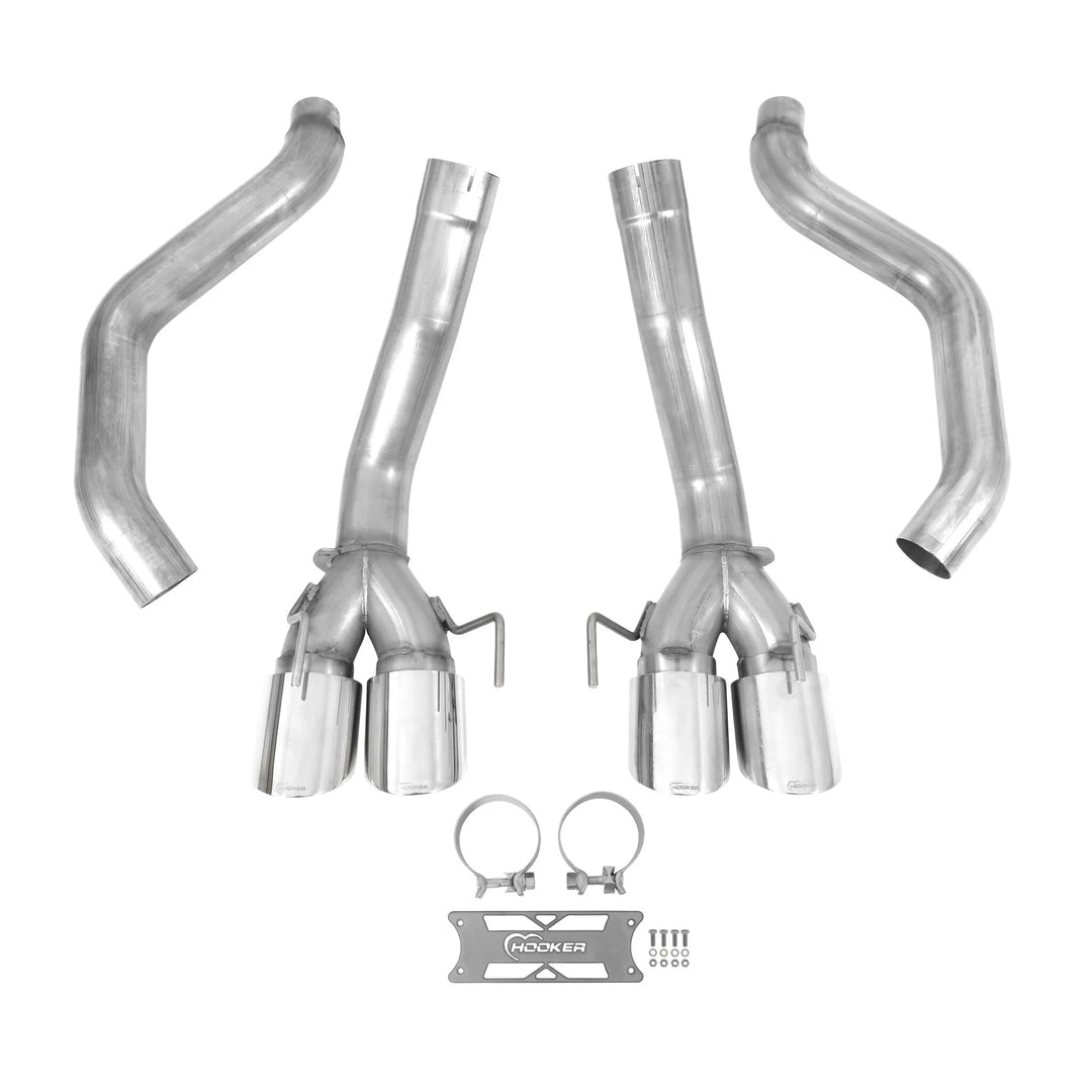 Hooker BlackHeart 70401314-RHKR straight pipe axle back exhaust for 2005-2007 C6 Corvette LS2