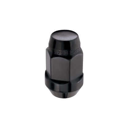 C6 Corvette McGard black bulge-style lug nuts with M12 x 1.5 thread